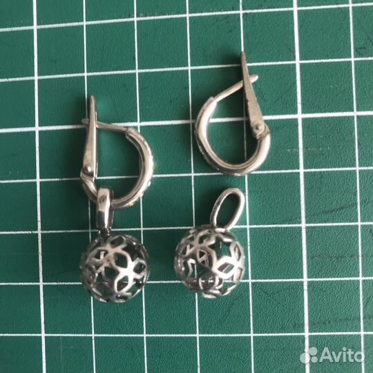 Серебряный Комплект для серёг