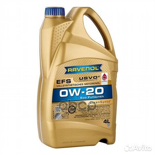 Масло ravenol 0W20 EFS 4Л (BMW longlife-17 FE+