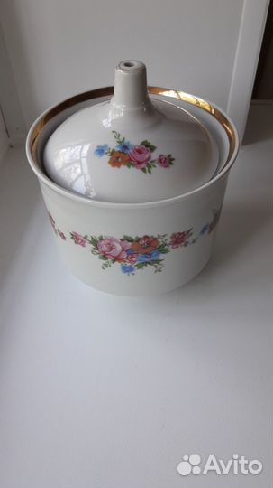 Сахарница, ваза метал, ложка мельхиор,СССР. винтаж