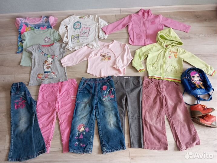 Вещи пакетом для девочки, размер 98