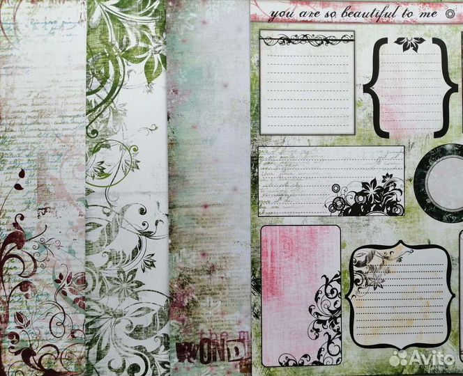 Бумага для скрапбукинга BoBunny (от 1 листа)