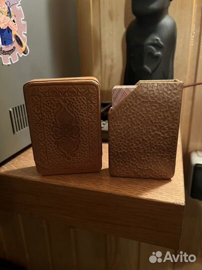 Кожаный футляр для игровых карт СССР