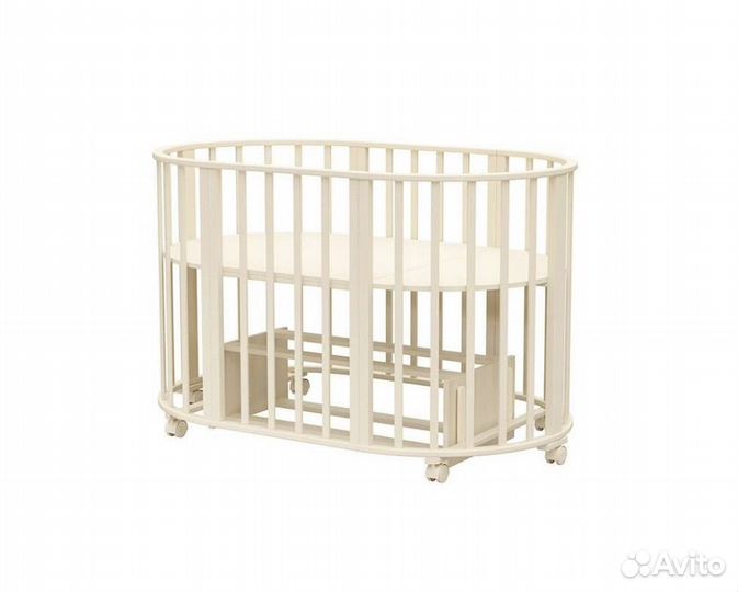 Кроватка трансформер Папа Карло овальная