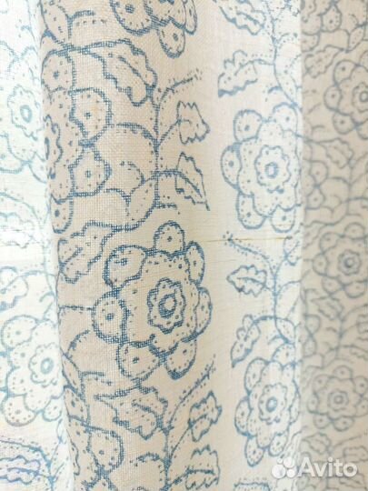 Комплект нежных льняных занавесок (новый)