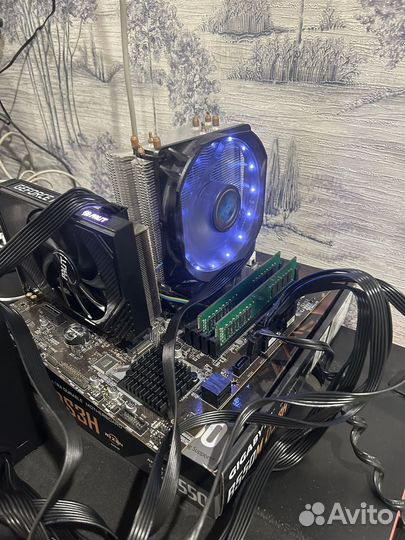 Комплект ryzen 2600 b450 16 gb башня