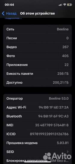 iPhone X, 256 ГБ