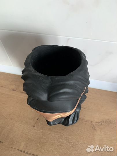 Кашпо-статуэтка голова/бюст из гипса