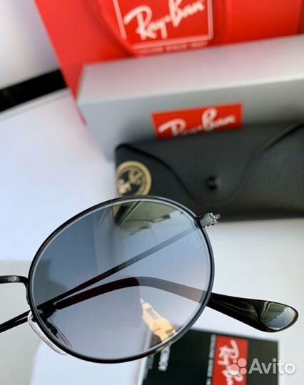 Очки ray ban oval пепельные