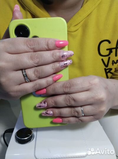 Наращивание ногтей, маникюр, покрытие гель-лаком
