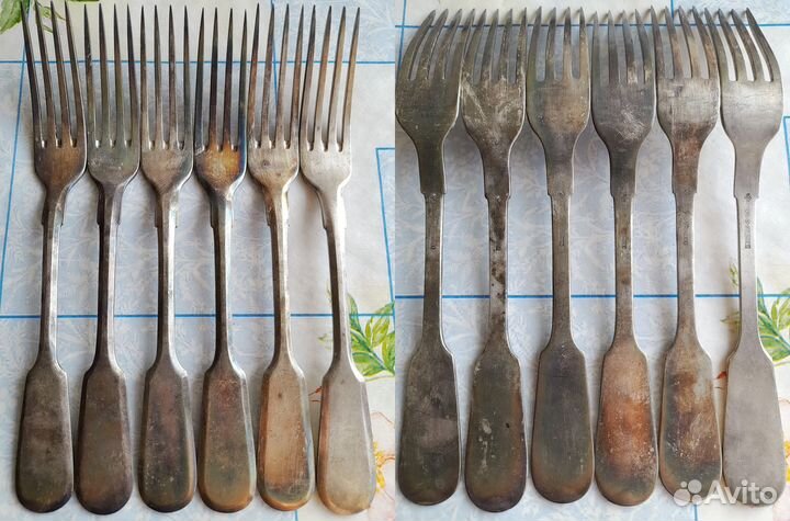 Мельхиоровые Столовые приборы: Вилки, Ложки СССР