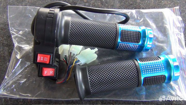 Ручка газа для электровелосипеда 2 кнопки комплект