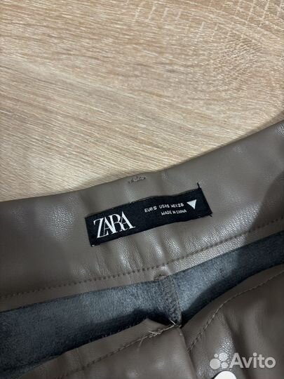 Шорты кожаные zara
