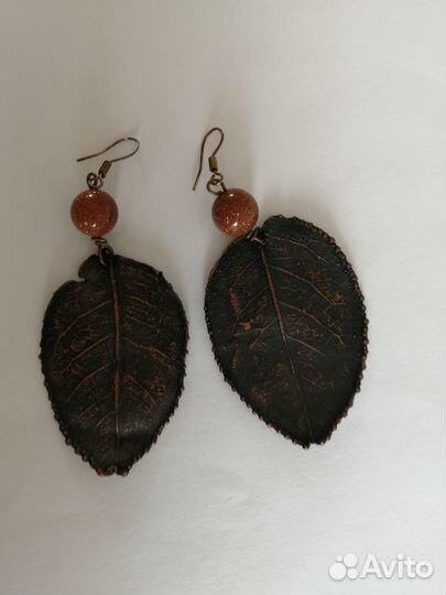 Медные серьги