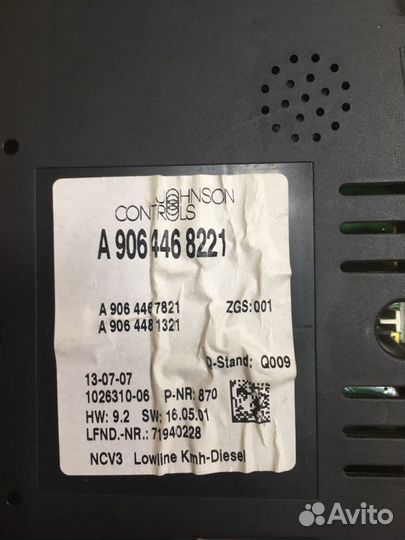 Щиток приборов mersedes sprinter W906