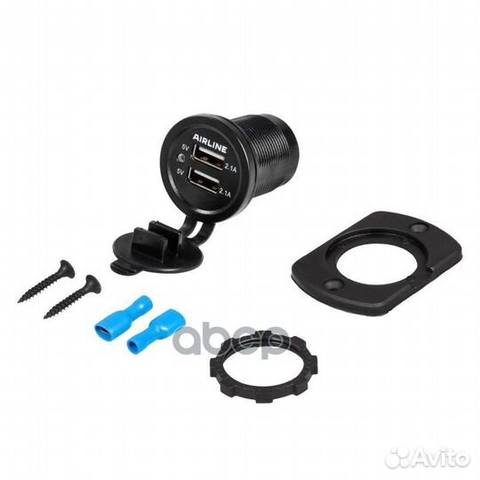 Розетка USB встраиваемая влагозащищ. с 2 порта