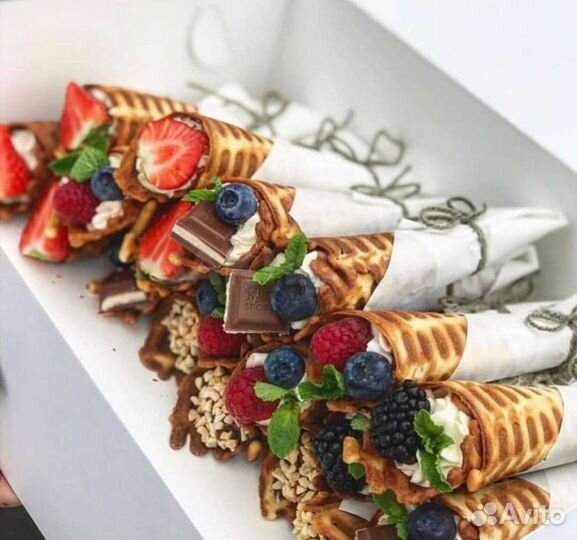Вафельные трубочки десерты