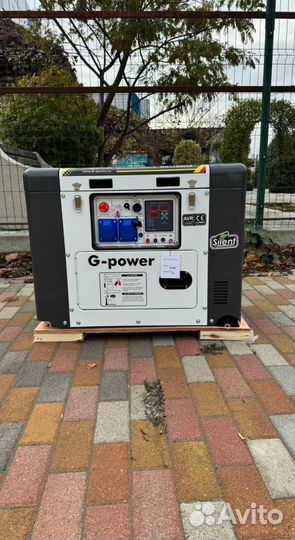 Дизельный генератор 10 kW G-power однофазный 11000