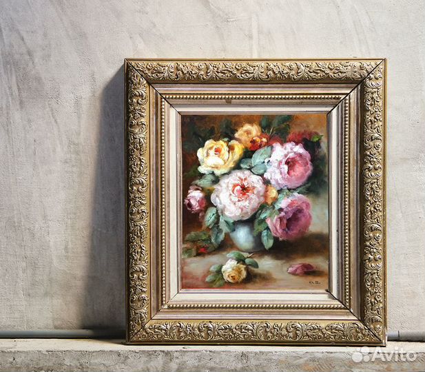Картина маслом на холсте цветы Розы