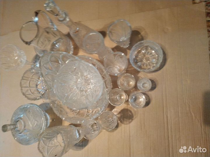 Хрустальная посуда разная