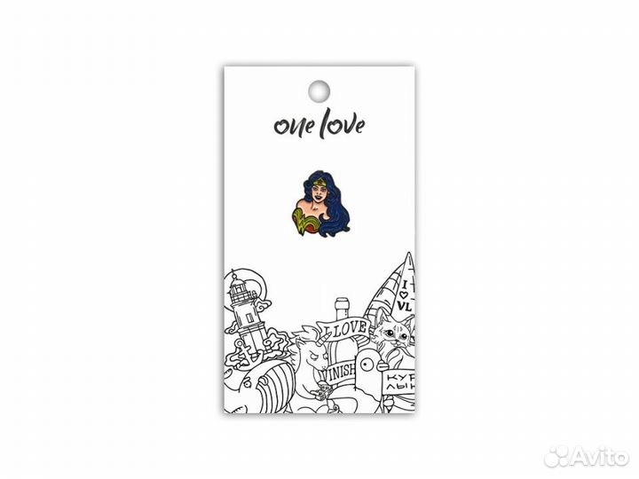 Металлический значок-пин One Love 