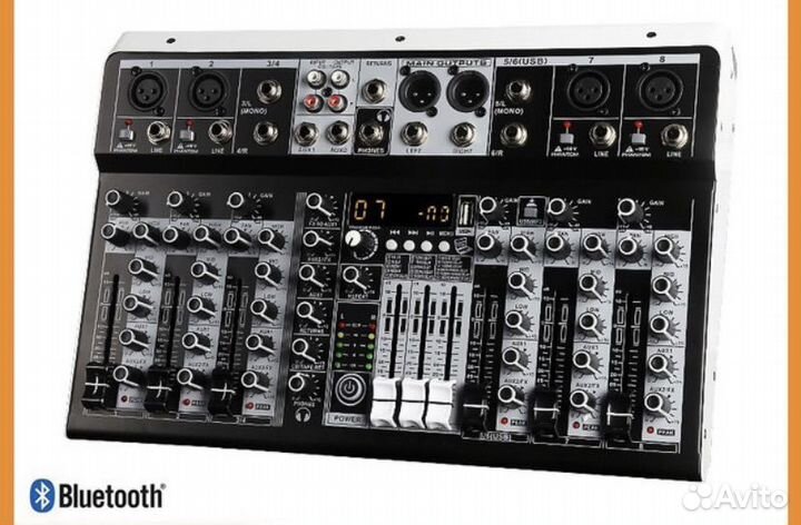 8 канальный Микшерный пульт