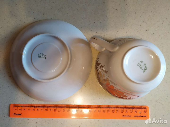 Чашка с блюдцем фарфор СССР