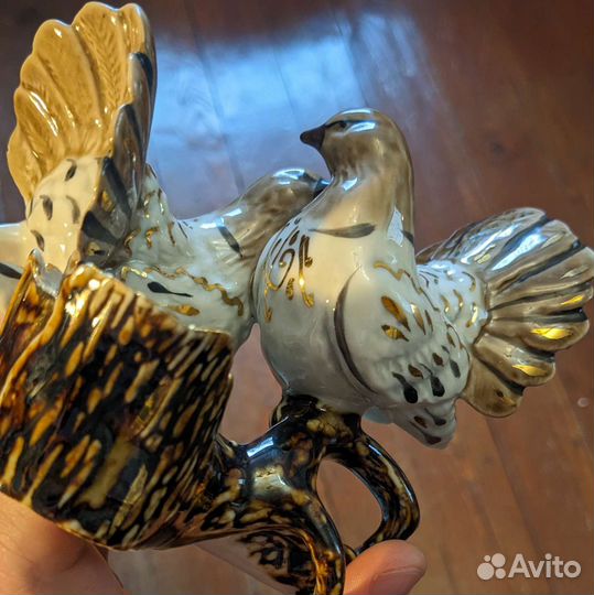 Подсвечник - пепельница «влюблённые голуби» Фарфор