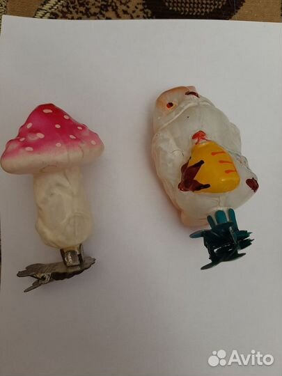 Елочные игрушки СССР советские прищепки