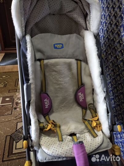 Детские санки коляска с колесами