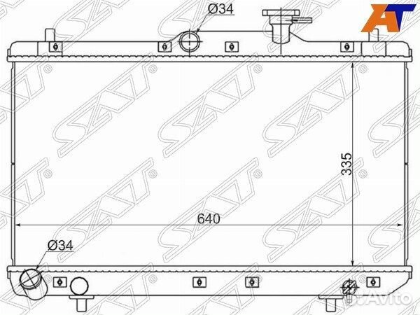 Радиатор hyundai accent (tagaz) 1.6 00- (трубчат