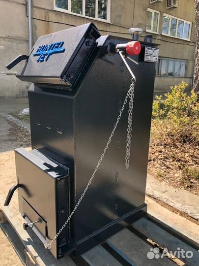 Твердотопливный котёл с увеличенной топкой