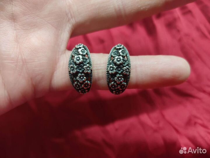 Серебряные серьги СССР