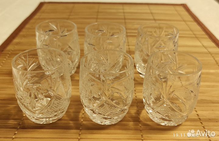 Рюмки хрусталь/стекло СССР, 5 комплектов
