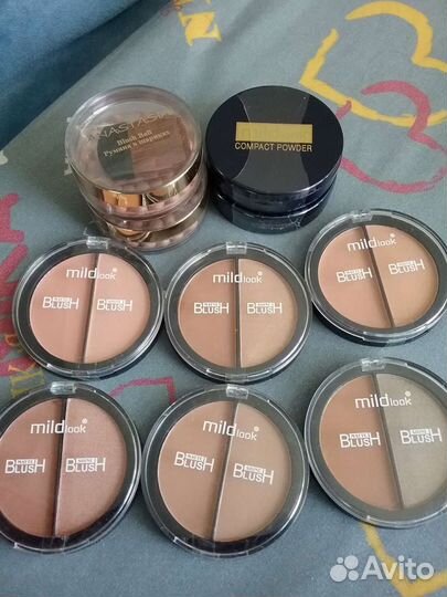 Румяна/хайлайтеры/пудры/блески д/губ/помады