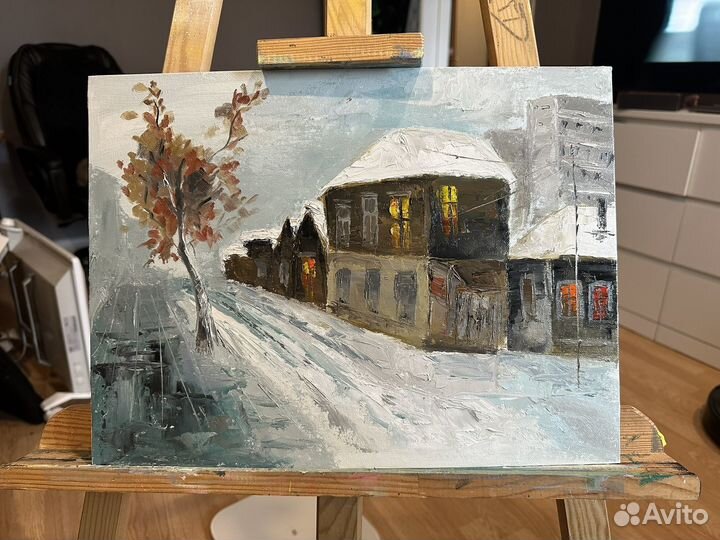 Картина маслом. Холст на картоне 30/40