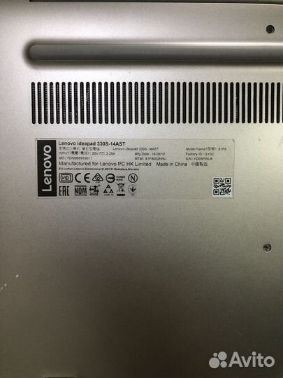 Ноутбук Lenovo AMD A6-9225/4Гб/SSD128Гб