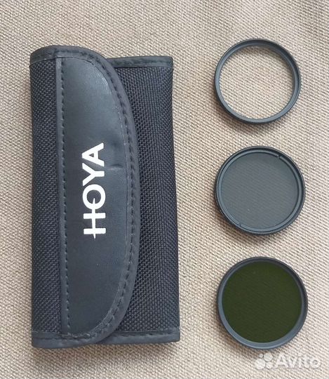 Набор из 3 фильтров Hoya UV, PL-CIR, NDX8 40,5 mm