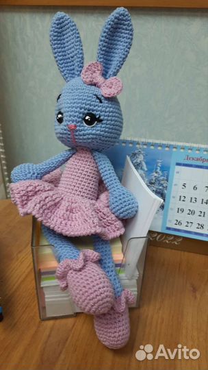 Зайчик вязаный. Новый