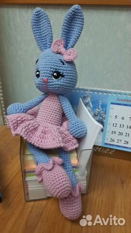 Зайчик вязаный. Новый