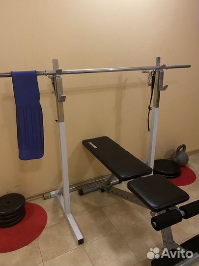 Стойка для штанги + скамья для жима