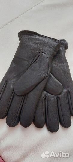 Мужские зимние перчатки олень на цигейке