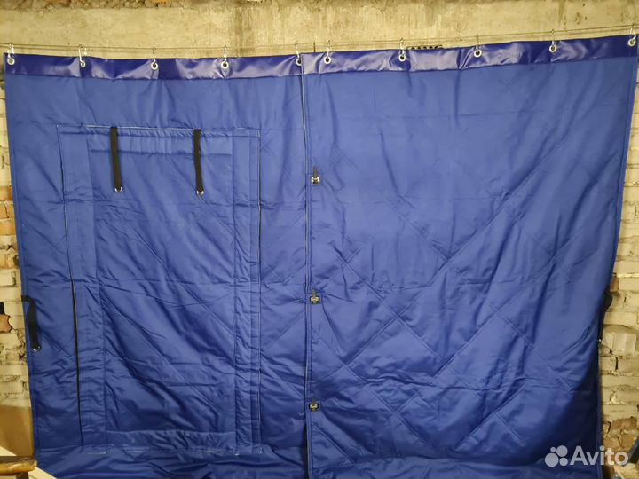 Утепленные шторы в бокс тент полог брезент