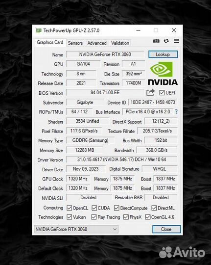 Игровой пк Corsair, i7-12700F, 32Gb DDR4, RTX3060