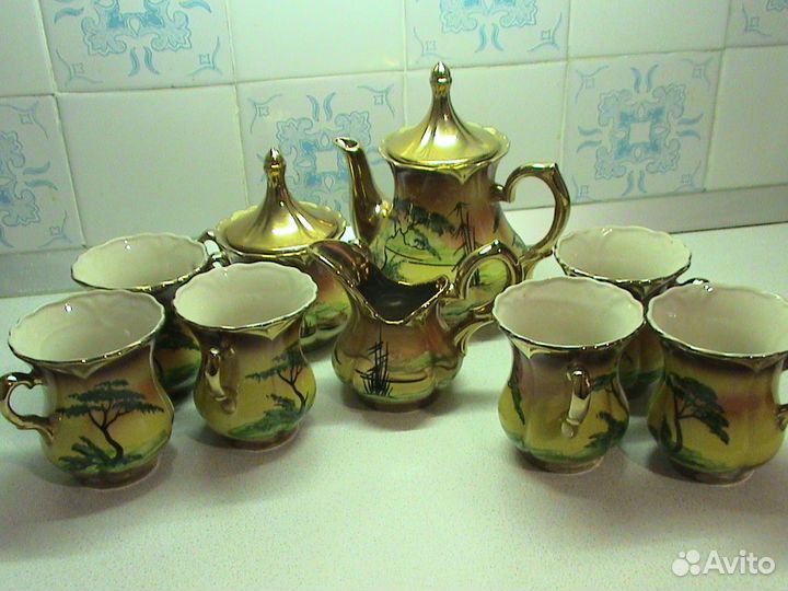 Стопки, поднос, подставка для фруктов, сервис чай