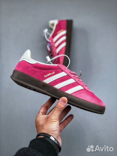 Кроссовки Adidas Gazelle Indoor Pink Cloud White