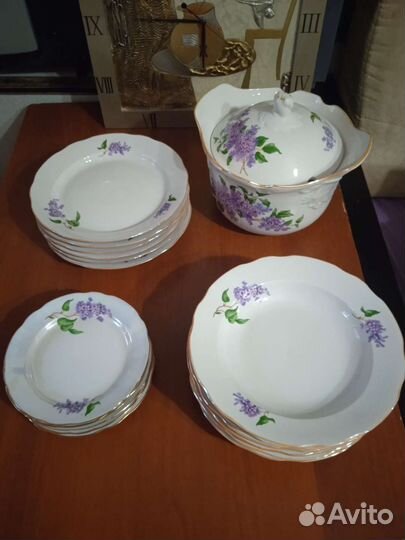 Сервиз столовый Сирень Дулево СССР