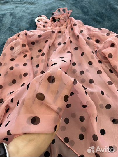 Блузка zara в горошек