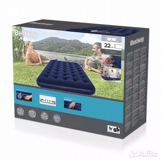 Надувной матрас 137х191х22см