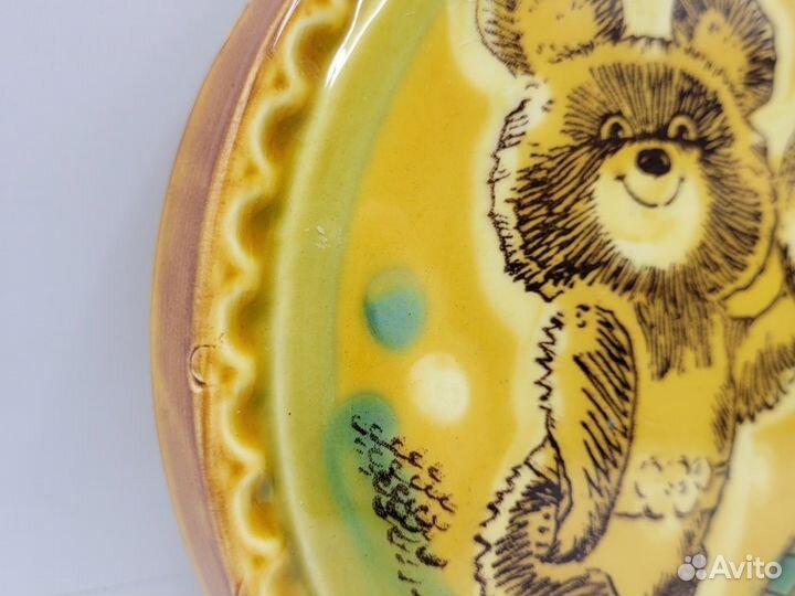 Панно Олимпийский мишка керамика зик Конаково