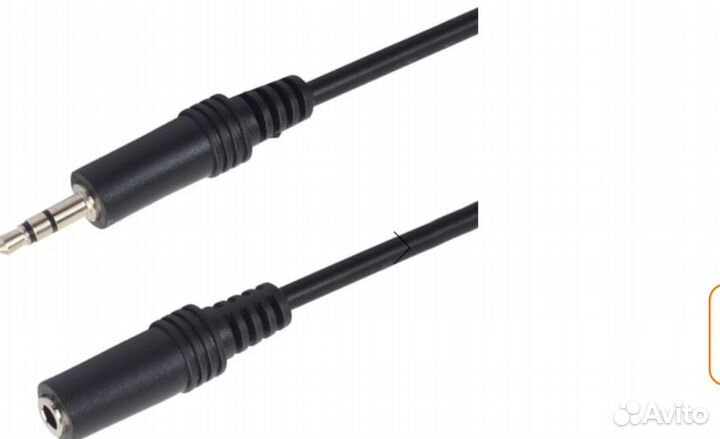 Кабель удлинитель мини джек 5м. 3м